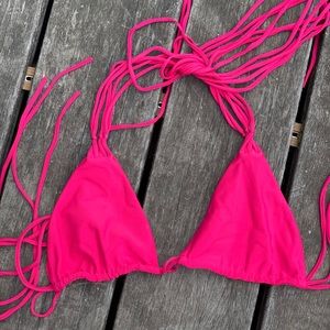 Mikoh hot pink triangle top, size small